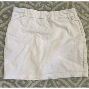Croft & Barrow White Effortless Stretch Skort Pull On Tennis Pickle Ball Golf 10